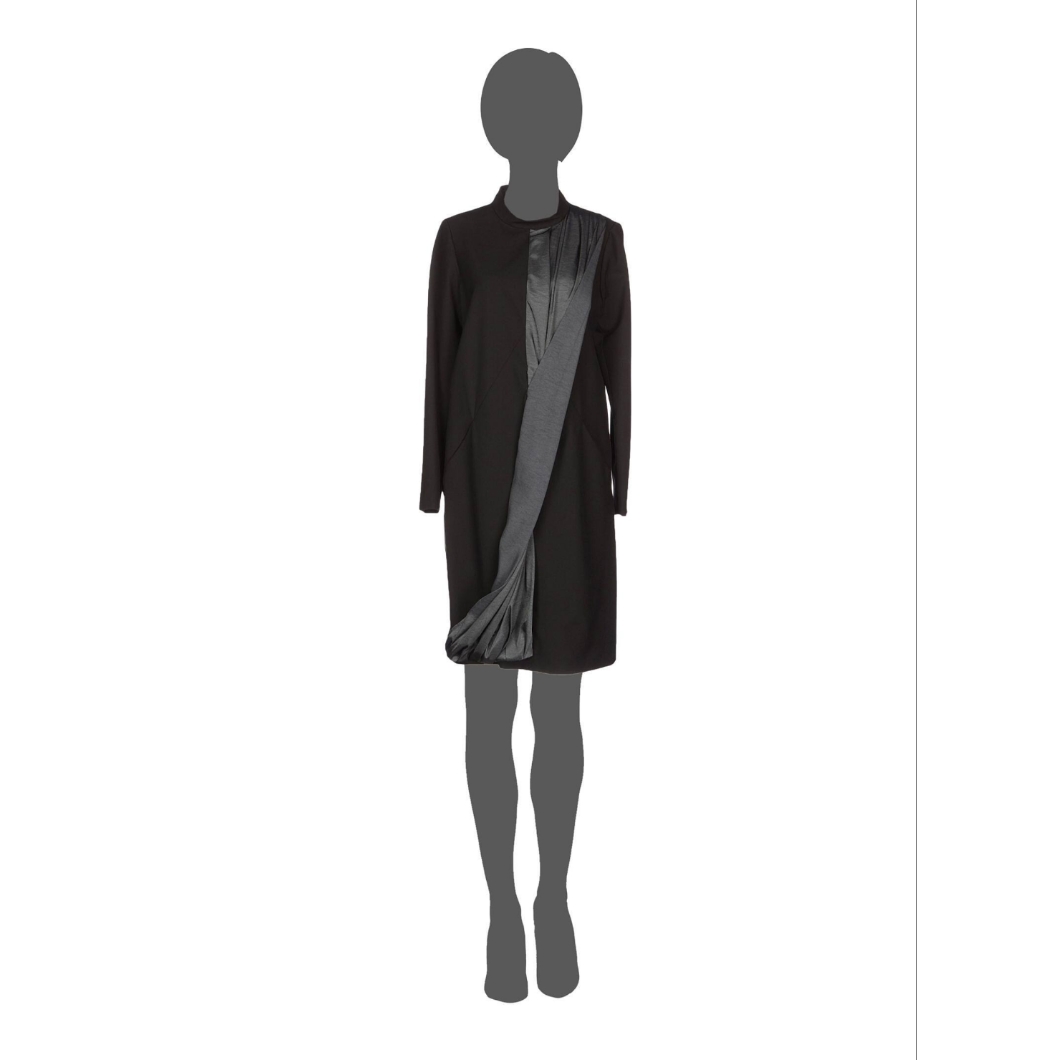 Lola Cuello Women's Size 8 Black 3/4 Sleeve Midi Dress